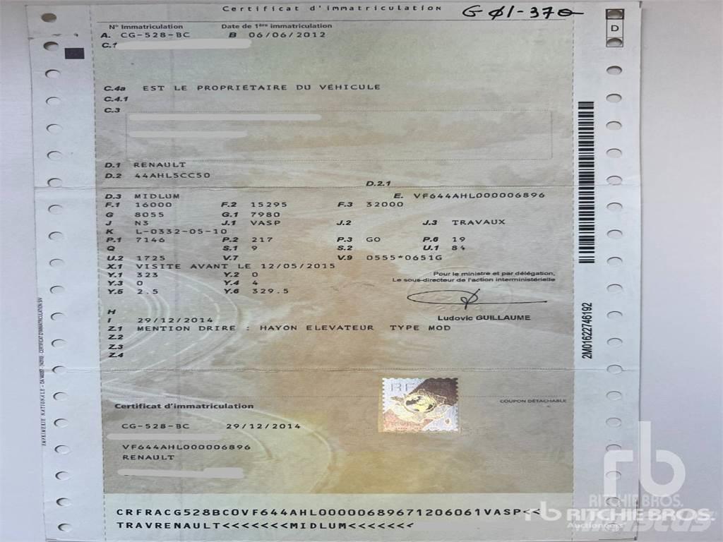 Renault MIDLUM Savivarčių priekabų vilkikai