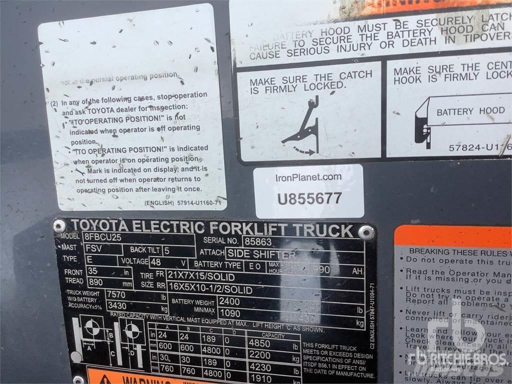 Toyota 8FBCU25 Elektriniai šakiniai krautuvai