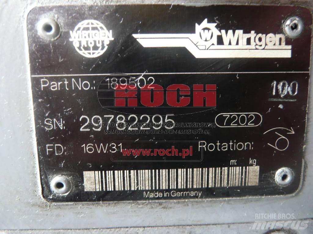 Wirtgen 189502 Hidraulikos įrenginiai