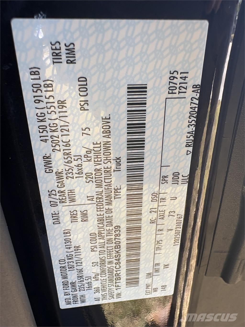 FRD 250 TRANS Sunkvežimiai su dengtu kėbulu