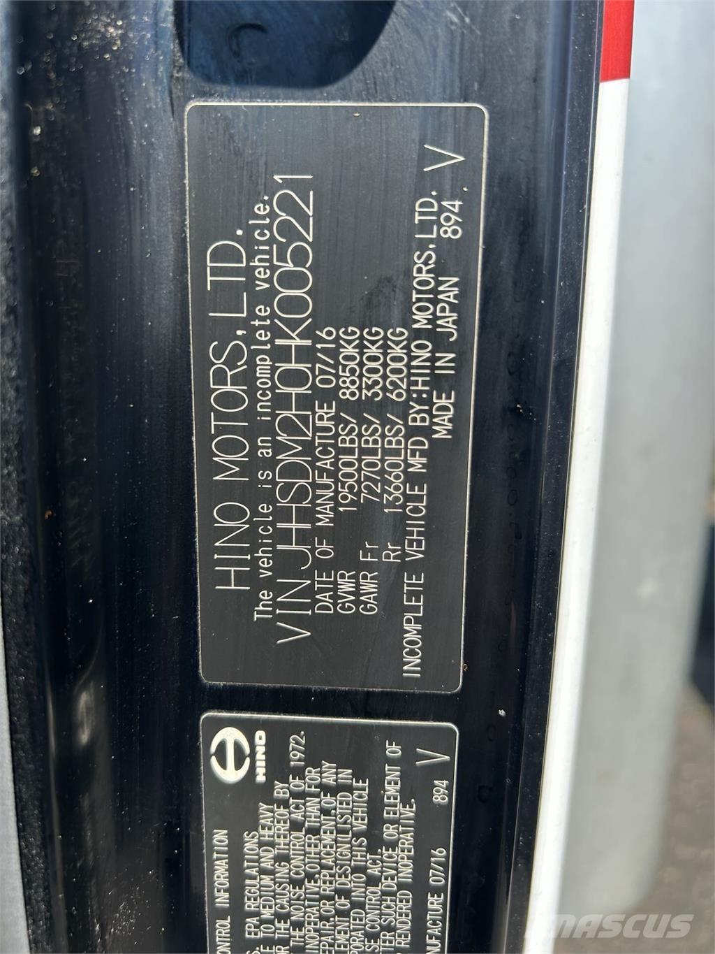 Hino 195 Sunkvežimiai su dengtu kėbulu