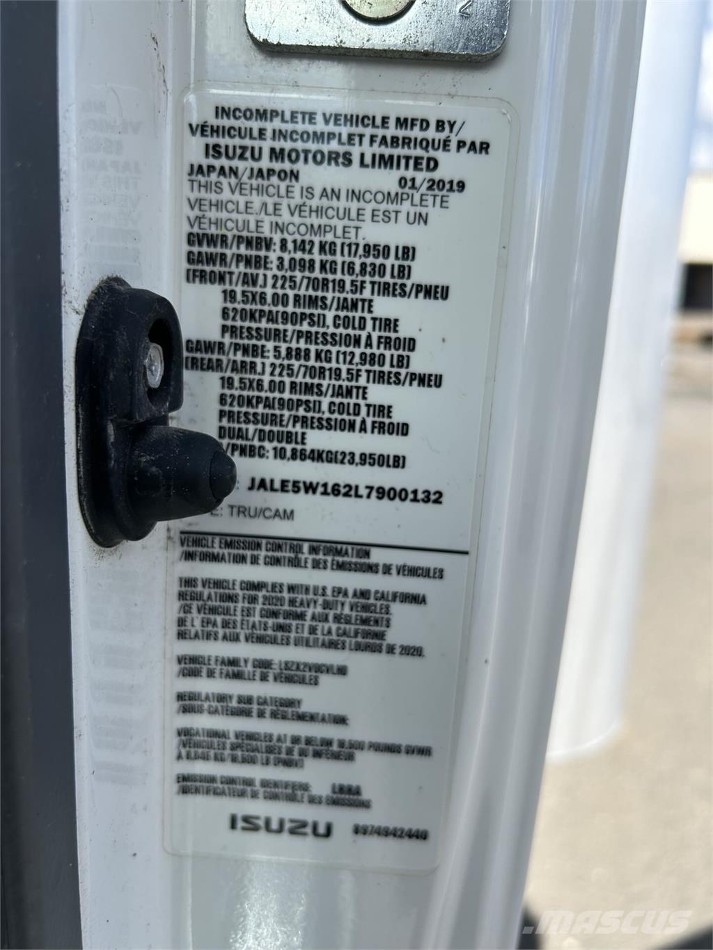 Isuzu NQR Sunkvežimiai su dengtu kėbulu