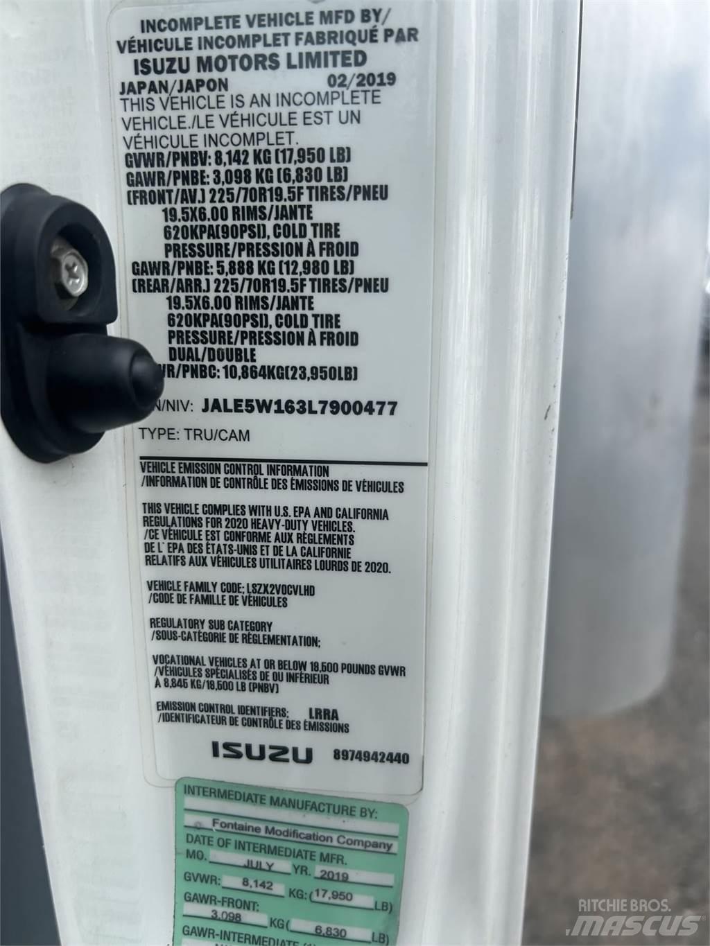 Isuzu NQR Sunkvežimiai su dengtu kėbulu