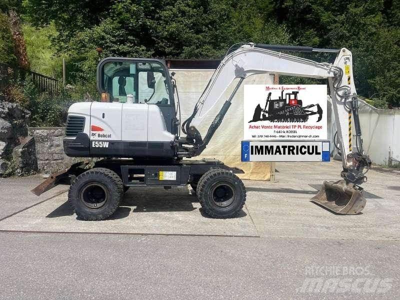 Bobcat E55W Ratiniai ekskavatoriai