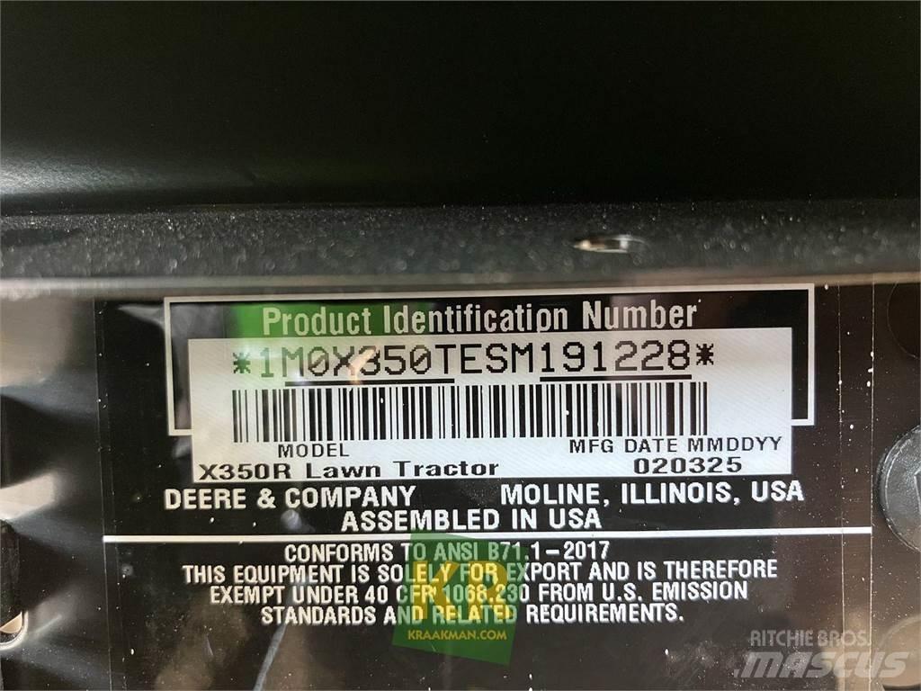 John Deere X350R Sodo traktoriukai-vejapjovės