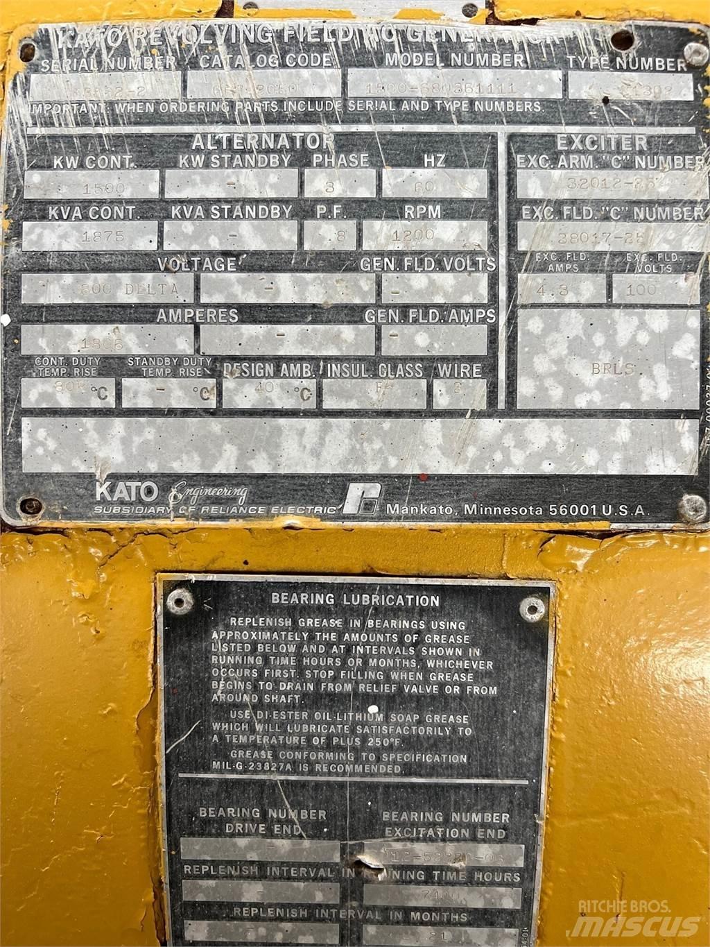 Kato 1500kW Kiti generatoriai