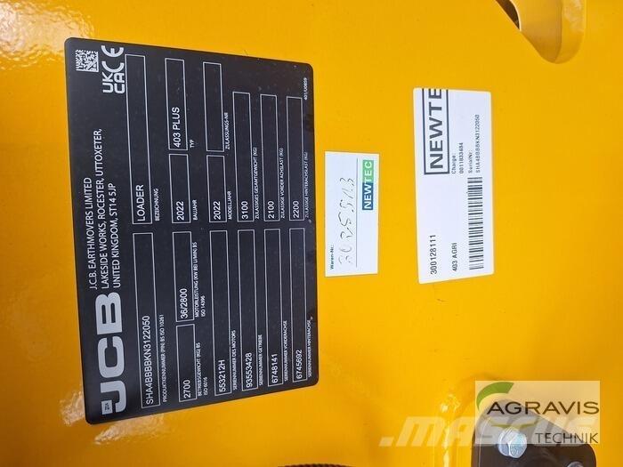JCB 403 AGRI Naudoti ratiniai krautuvai