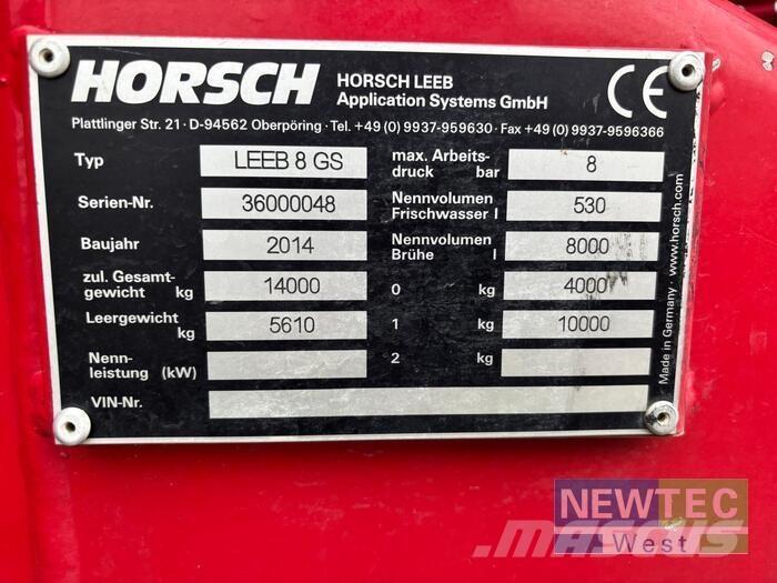  LEEB 8 GS Prikabinami purkštuvai