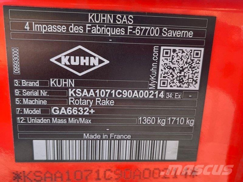 Kuhn GA 6632+ Pradalges formuojantys padargai