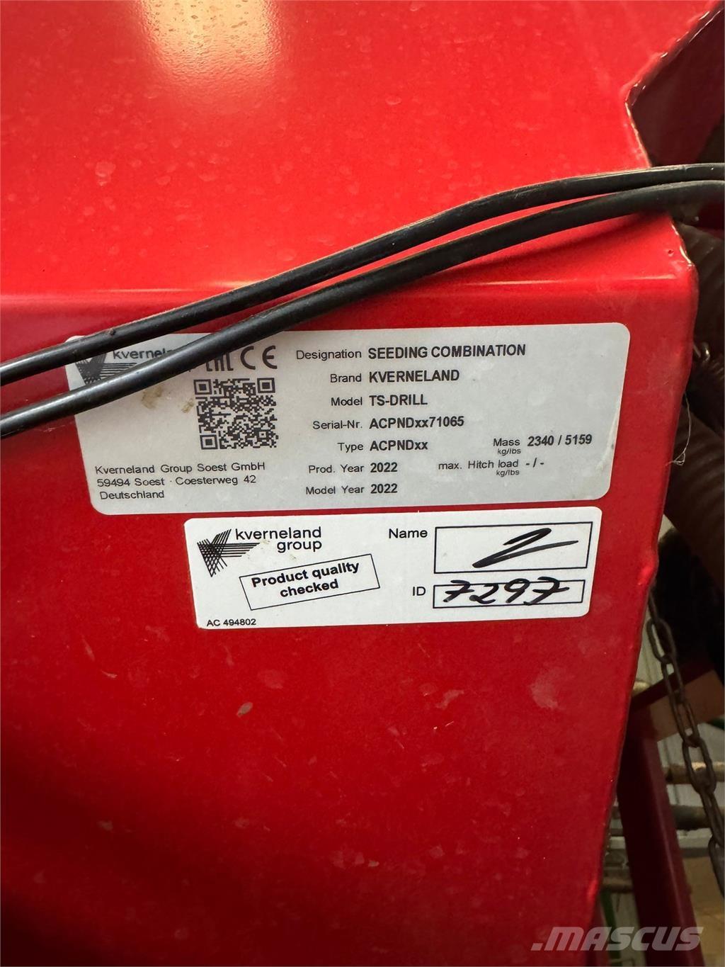 Kverneland 4.8M Žemės ūkis - Kita