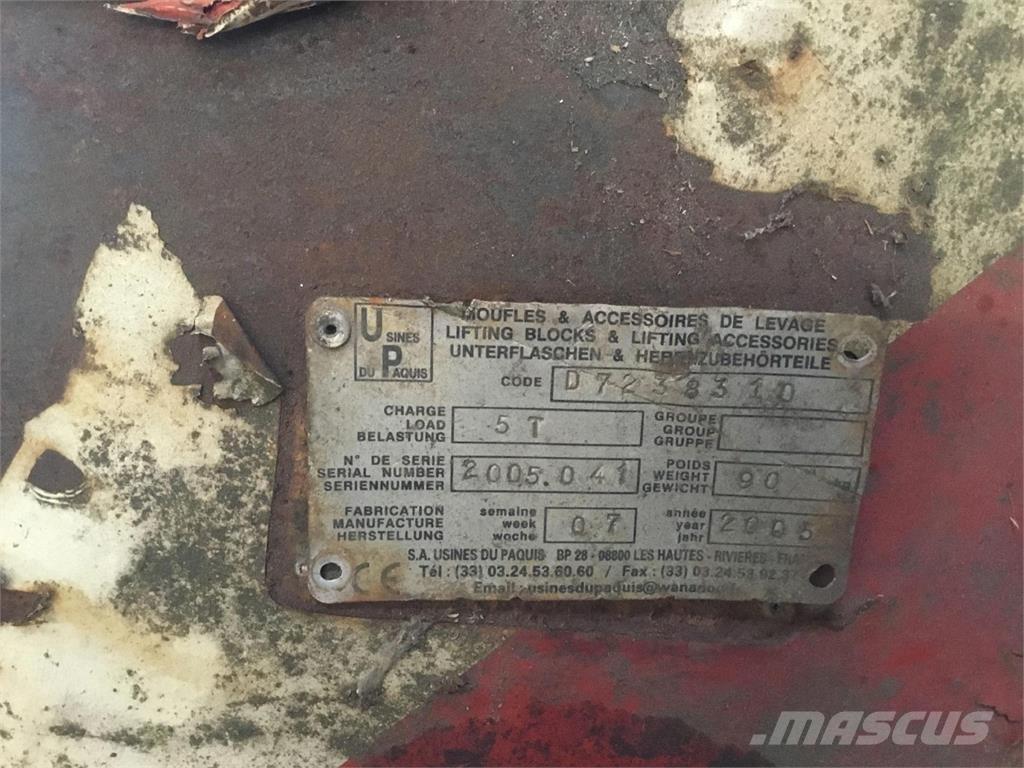  Hookblock 5ton Kranų dalys ir įranga