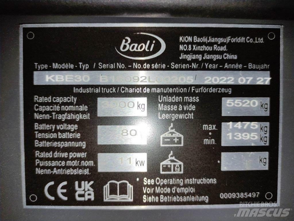 Baoli KBE30 Elektriniai šakiniai krautuvai