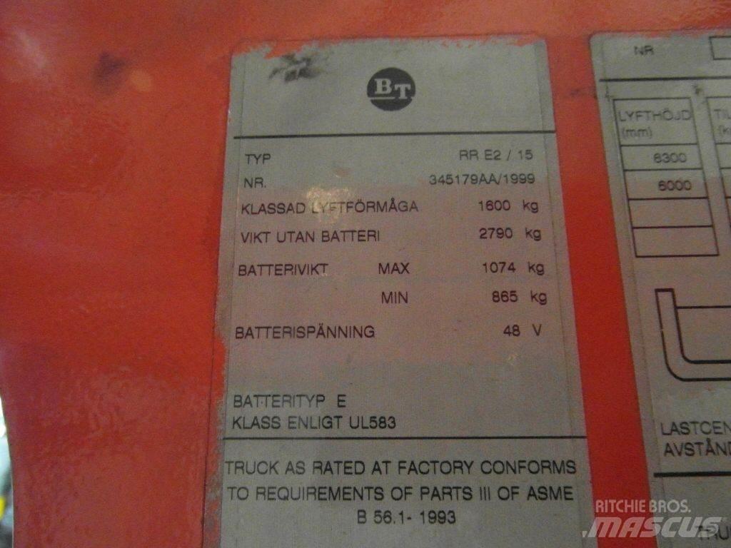 BT RRE2/15 Šakiniai krautuvai su prailgintu keltuvu