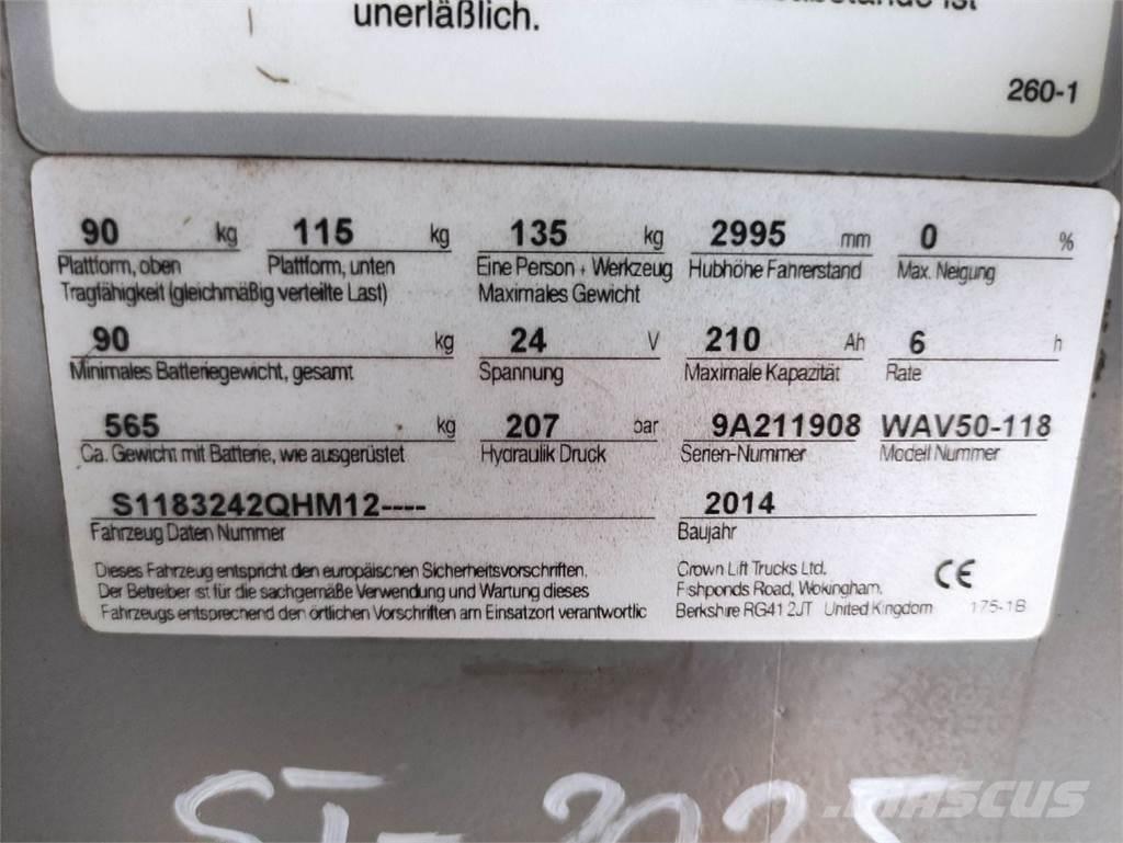 Crown WAV50-118 Didelių aukščių keltuvai-krautuvai