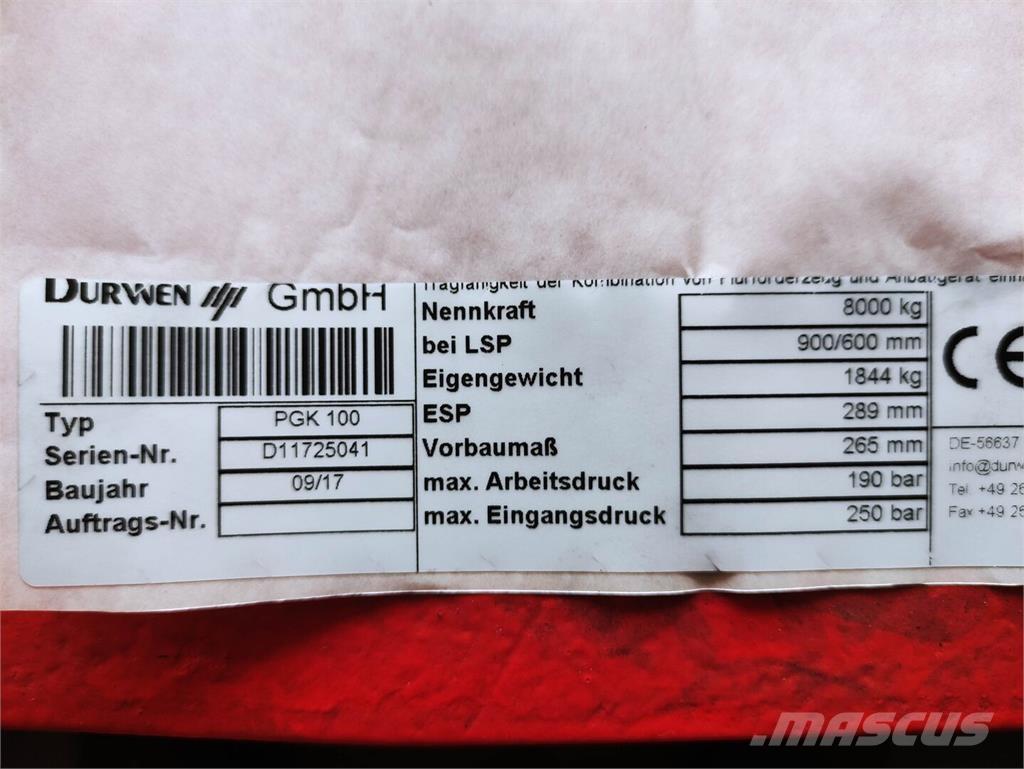 Durwen PGK100 Ryšulių griebtuvai