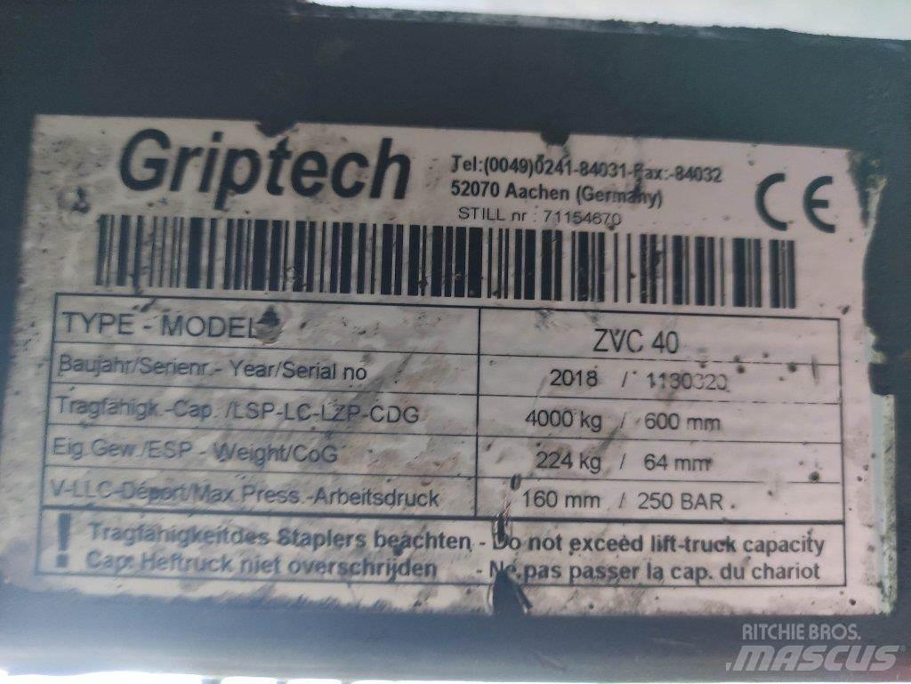 Griptech ZVC 40 Krovimas/Kėlimas - Kita