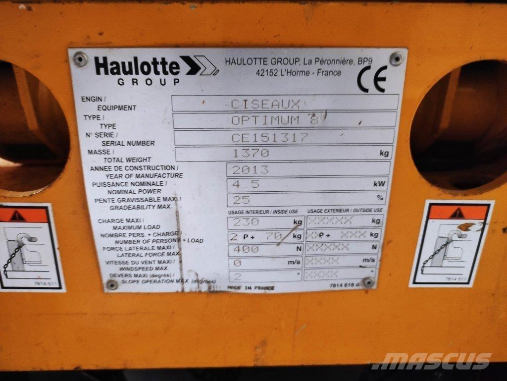 Haulotte OPTIMUM8 Žirkliniai keltuvai