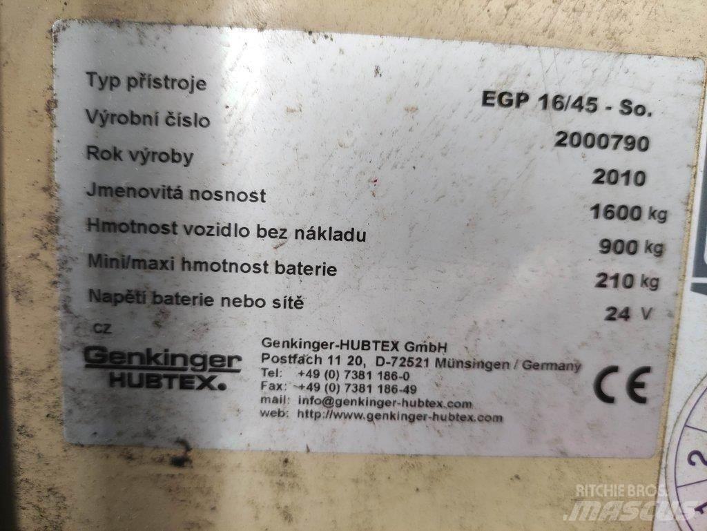 Hubtex EGP16/45-So Rankiniai vėžimėliai
