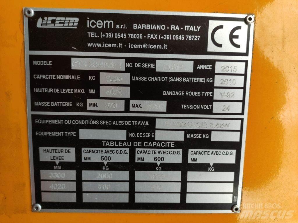 Icem CTS20/402 FT Šakiniai krautuvai su prailgintu keltuvu