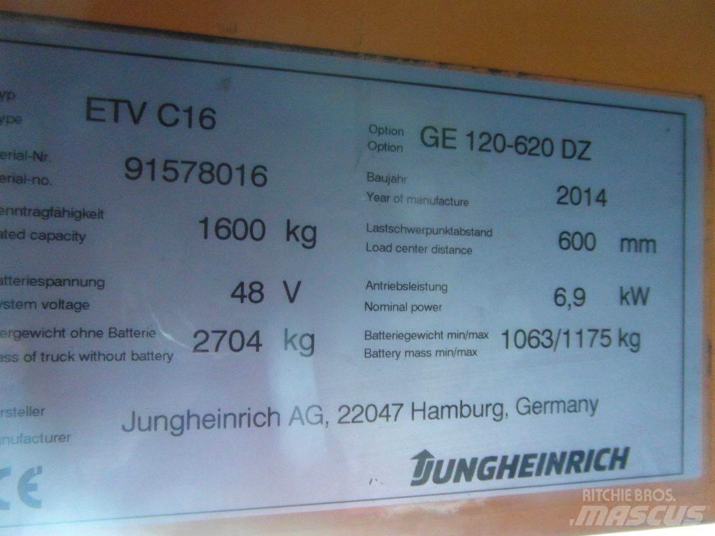 Jungheinrich ETVC16 Šakiniai krautuvai su prailgintu keltuvu