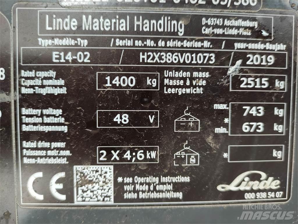 Linde E14-02-386-EVO Elektriniai šakiniai krautuvai