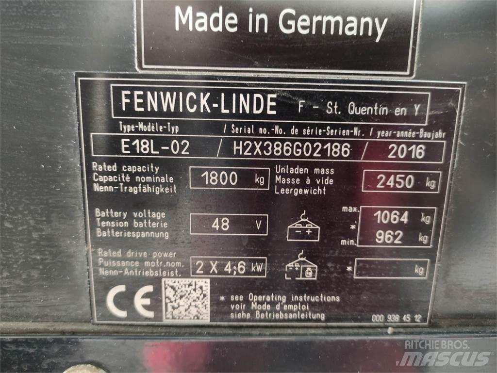Linde E18L-02-386 Elektriniai šakiniai krautuvai