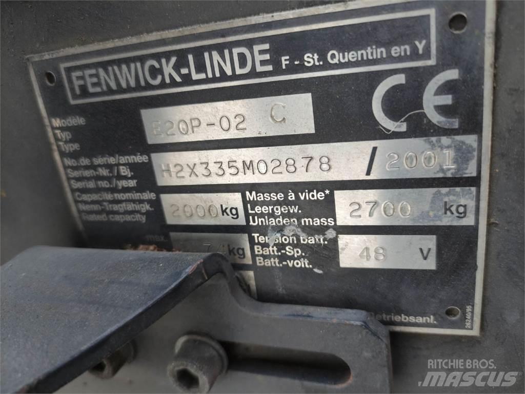 Linde E20P-02-335 Elektriniai šakiniai krautuvai