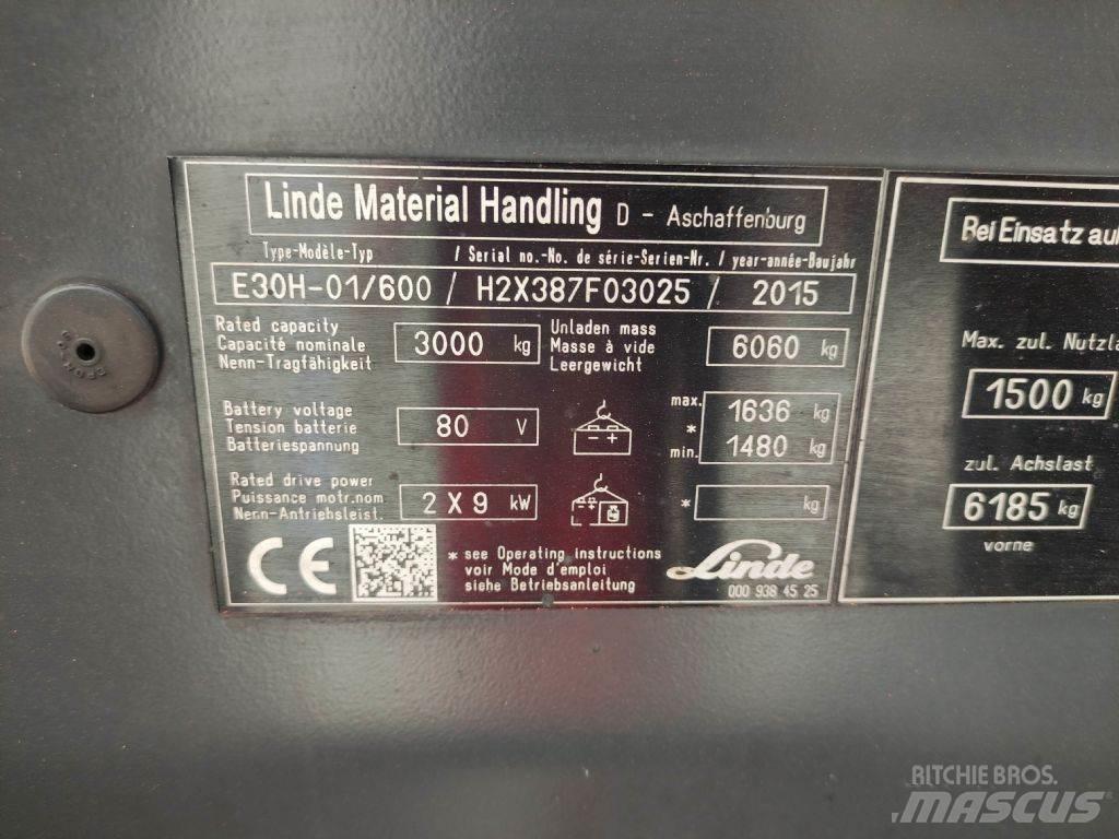 Linde E30H-01-600-387 Elektriniai šakiniai krautuvai