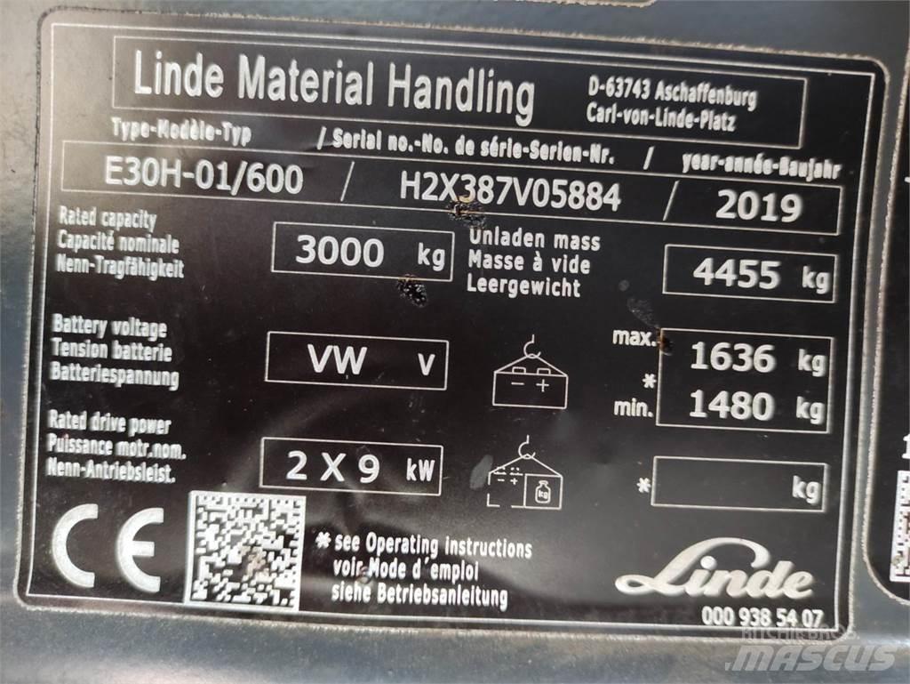 Linde E30H-01/600-387 Elektriniai šakiniai krautuvai