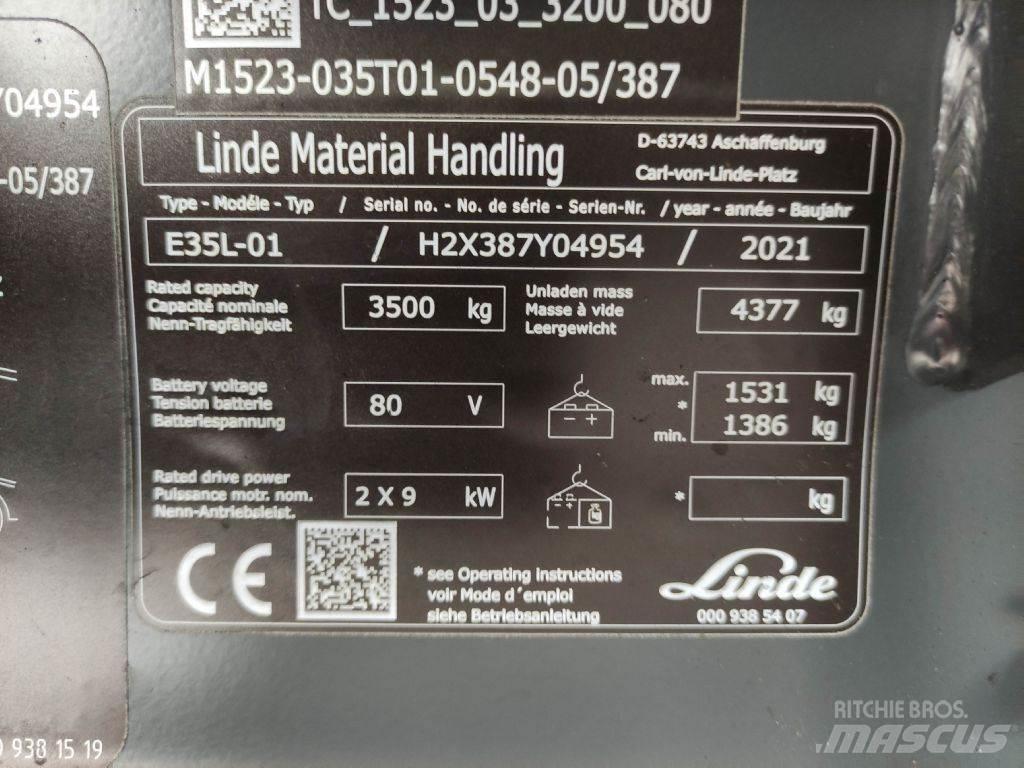 Linde E35L-01-387 Elektriniai šakiniai krautuvai