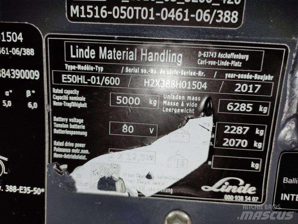 Linde E50HL-01/600-388 Elektriniai šakiniai krautuvai