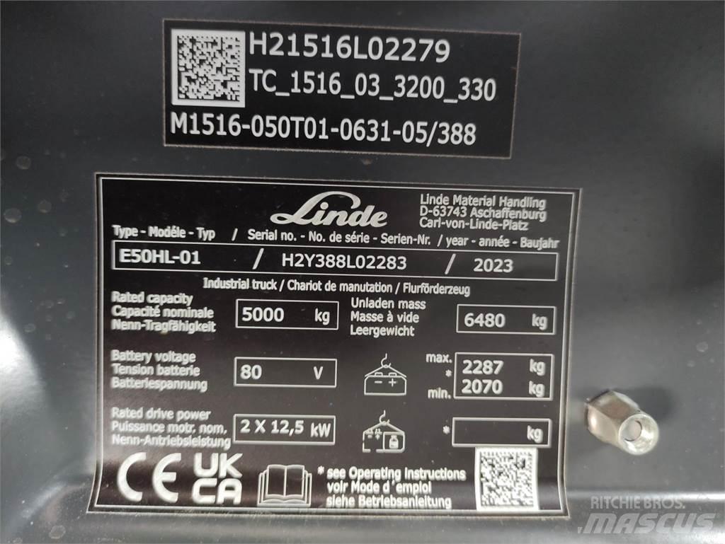 Linde E50HL-388 Elektriniai šakiniai krautuvai