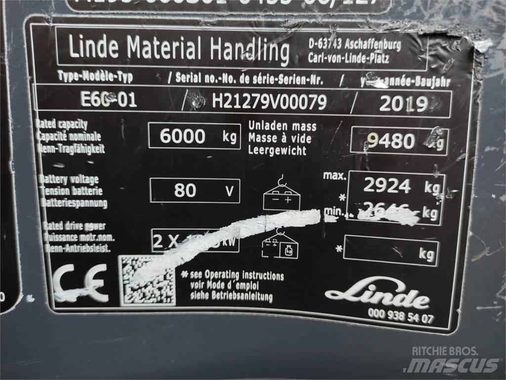 Linde E60-01-1279 Elektriniai šakiniai krautuvai