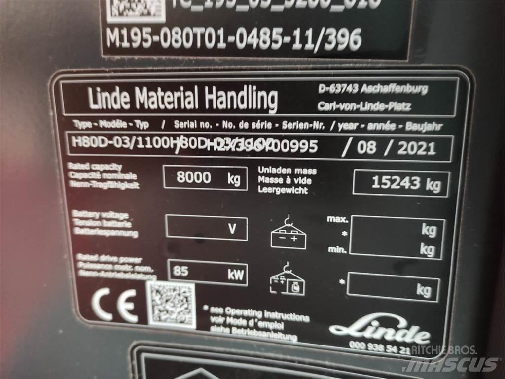 Linde H80D-1100-03-396 Dyzeliniai krautuvai
