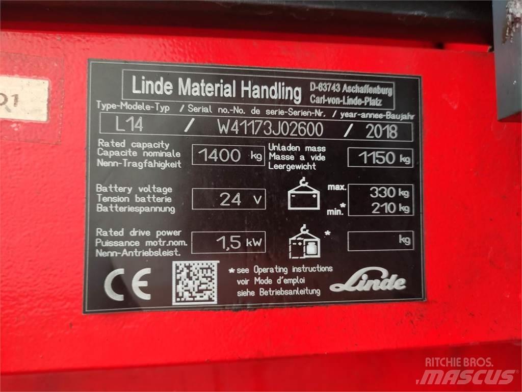Linde L14-1173 Rankiniai vėžimėliai