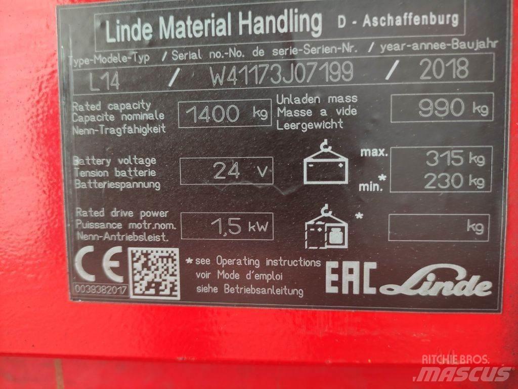 Linde L14i Rankiniai vėžimėliai