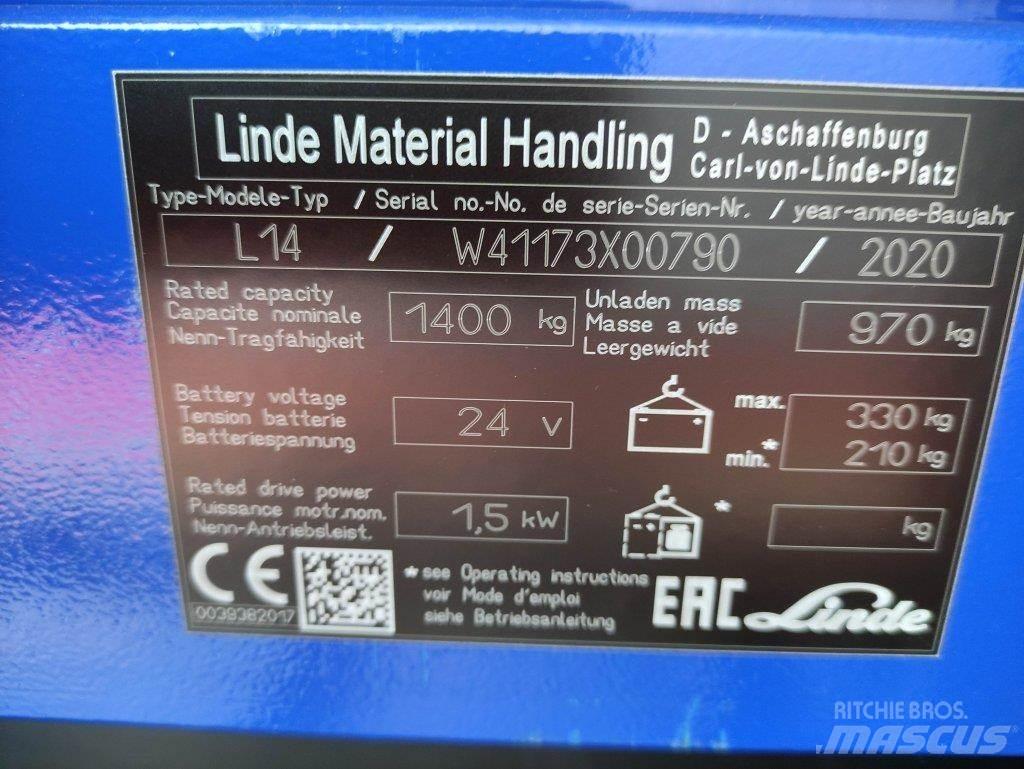 Linde L14i-1173 Rankiniai vėžimėliai