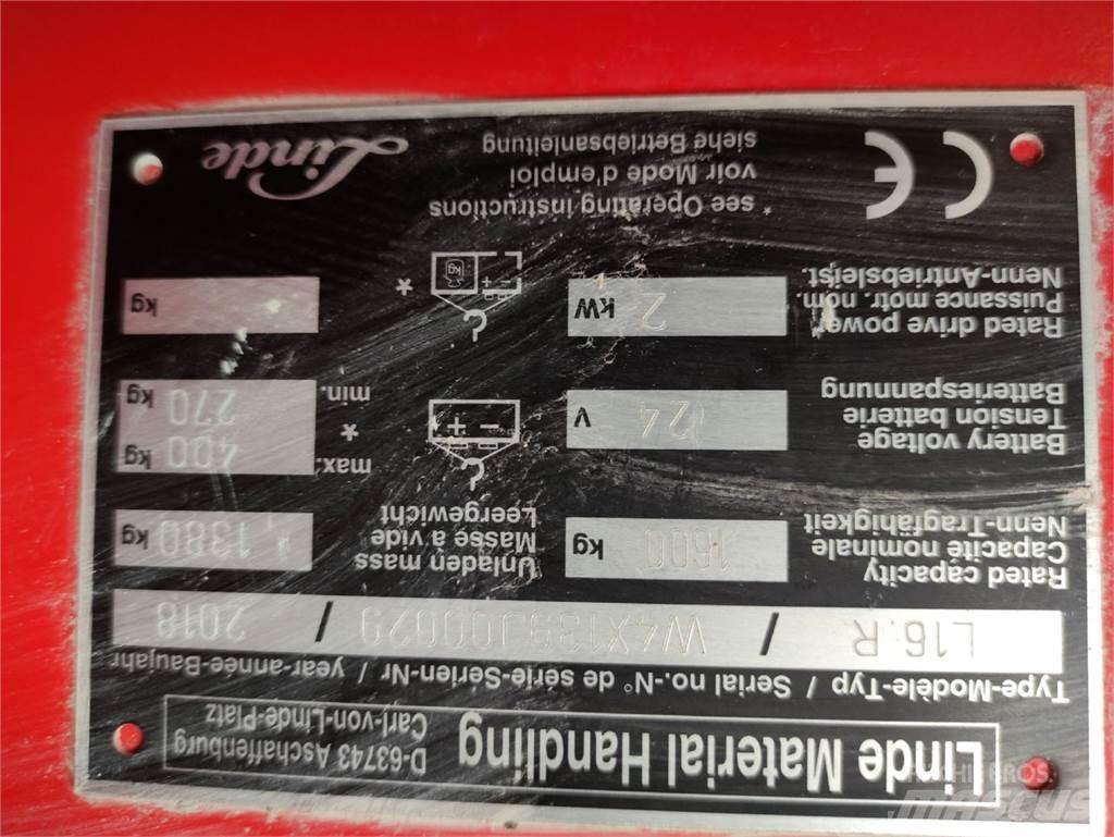 Linde L16 R Rankiniai vėžimėliai