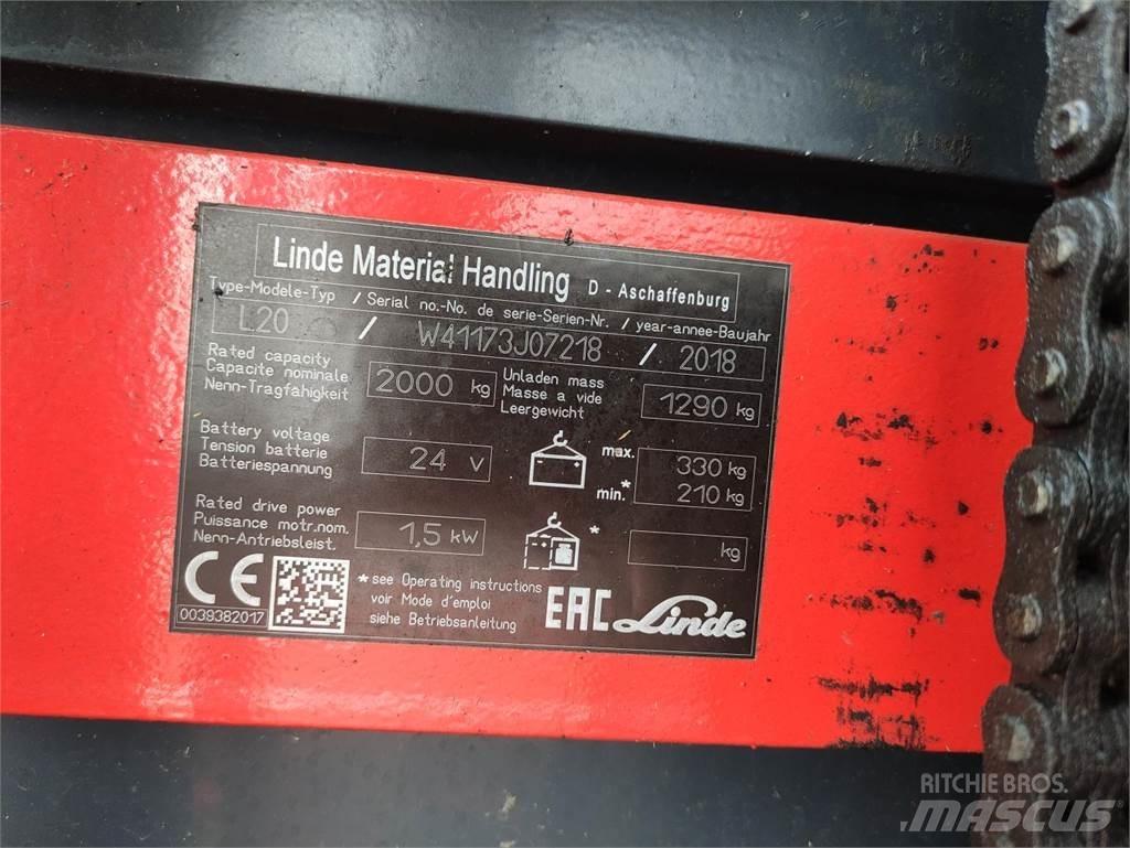 Linde L20i-1173 Rankiniai vėžimėliai