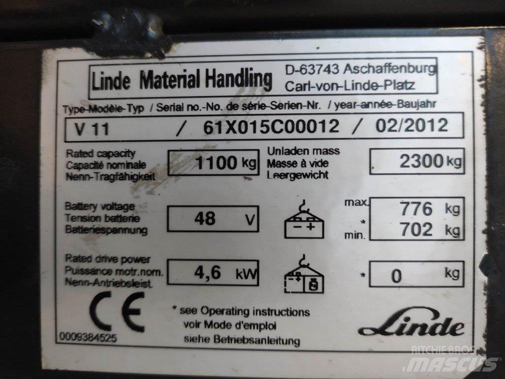 Linde V11 Didelių aukščių keltuvai-krautuvai