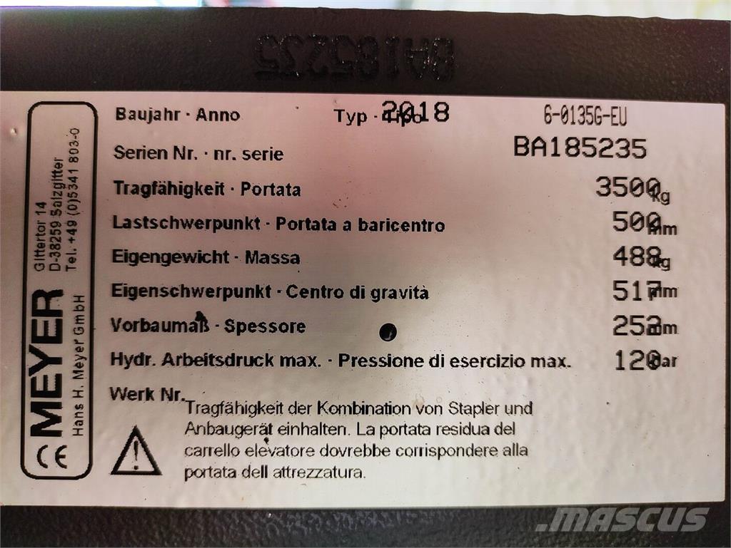 Meyer 6-0135G-EU Ryšulių griebtuvai