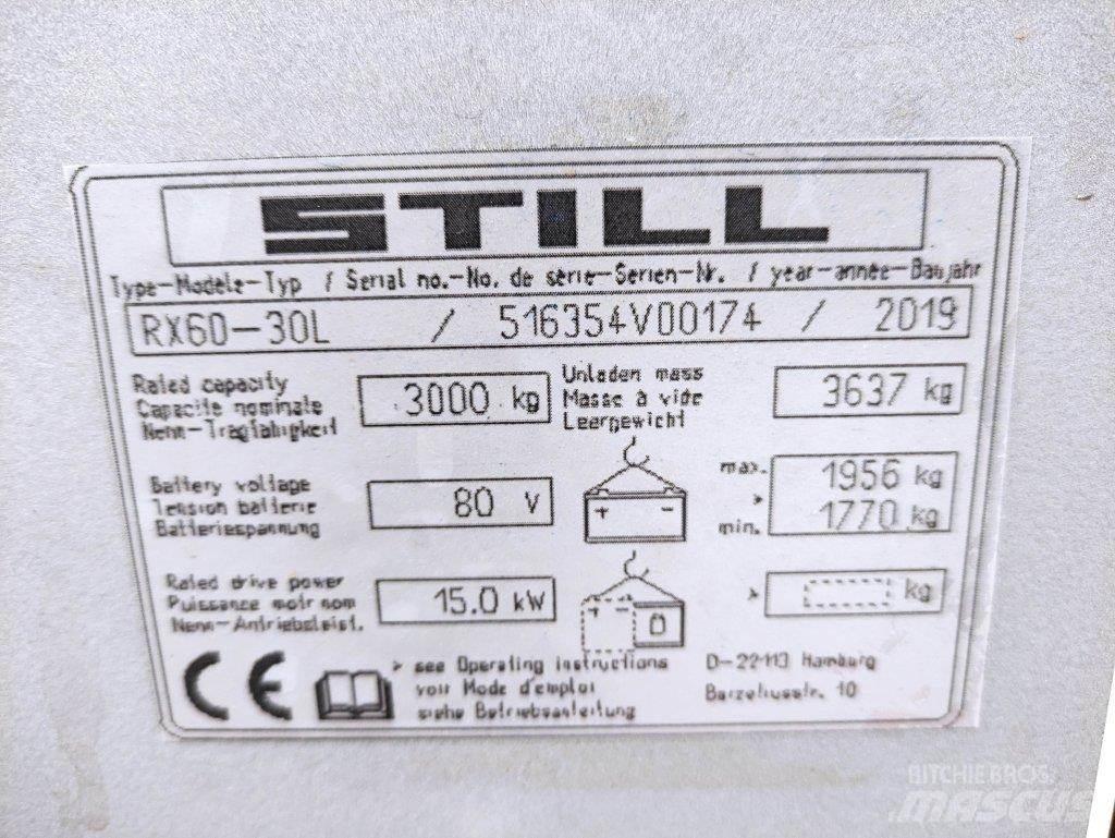 Still RX60-30 L Elektriniai šakiniai krautuvai