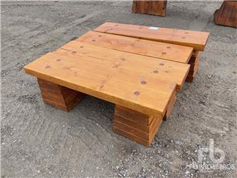  Quantity of (4) 4 ft Log Benches