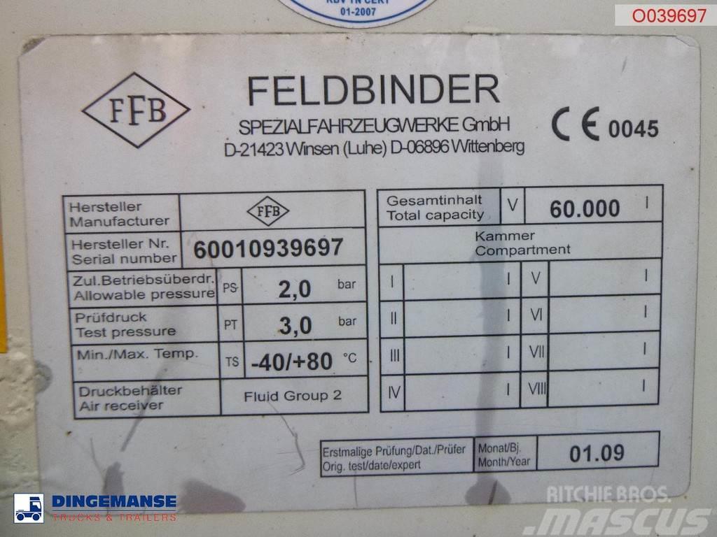 Feldbinder Powder tank alu 60 m3 (tipping) Savivartės puspriekabės