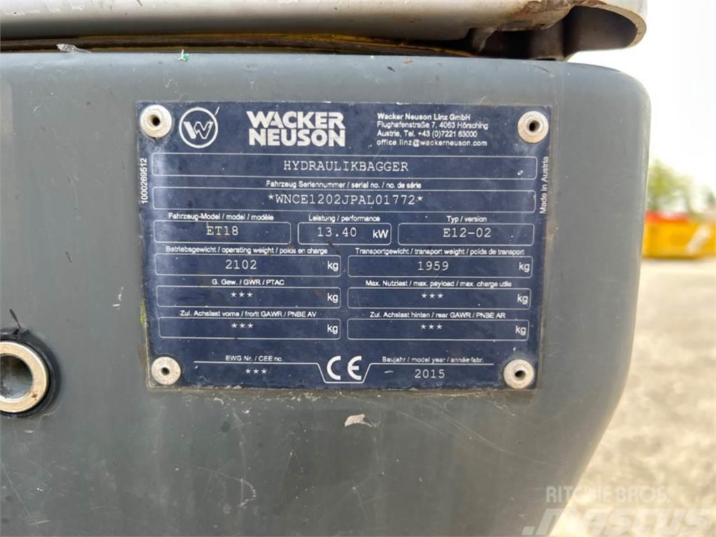 Wacker Neuson ET 18 VDS Mini ekskavatoriai < 7 t