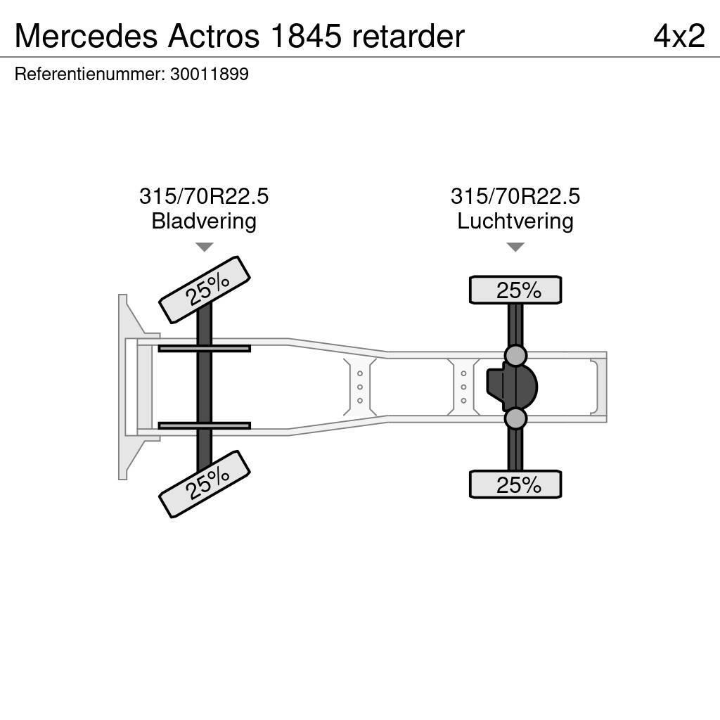 Mercedes-Benz Actros 1845 retarder Naudoti vilkikai