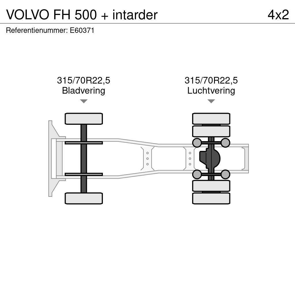 Volvo FH 500 + intarder Naudoti vilkikai