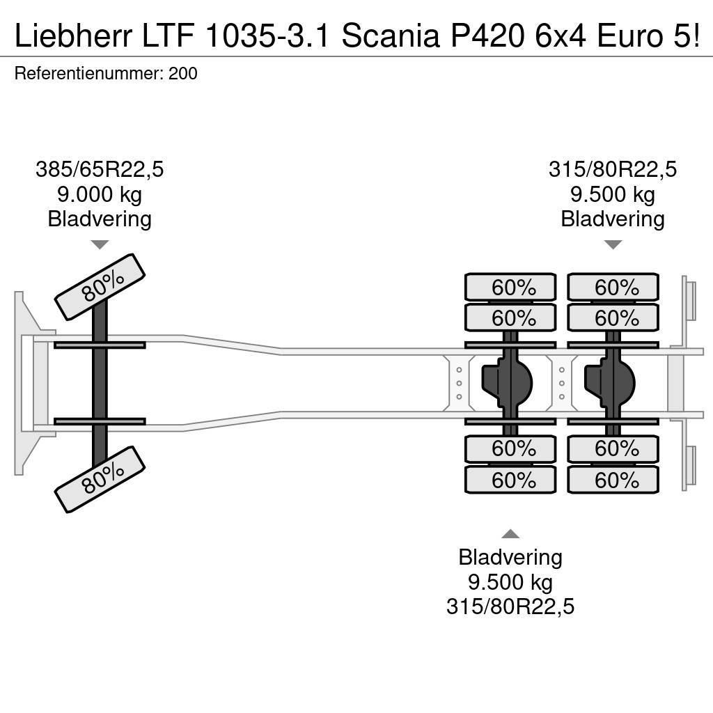 Liebherr LTF 1035-3.1 Scania P420 6x4 Euro 5! Visureigiai kranai