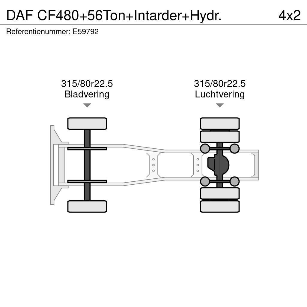 DAF CF480+56Ton+Intarder+Hydr. Naudoti vilkikai