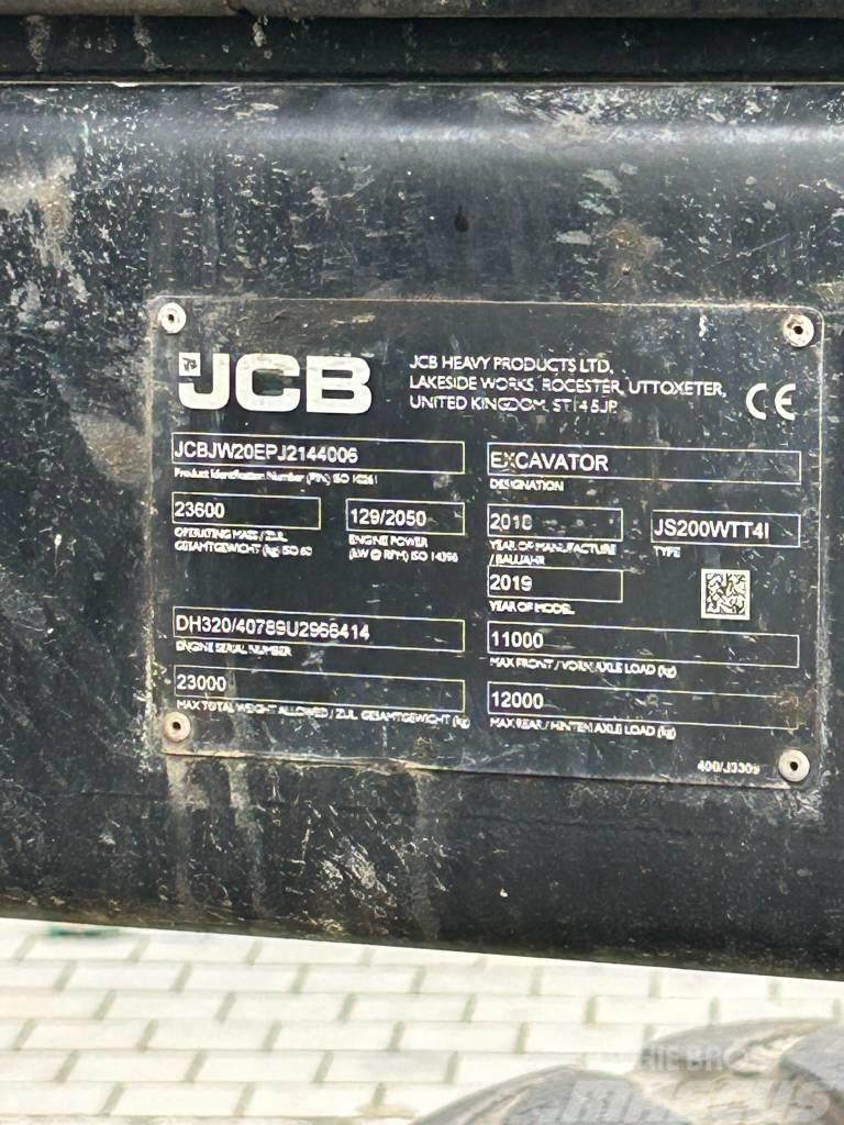 JCB JS 200 W Ratiniai ekskavatoriai